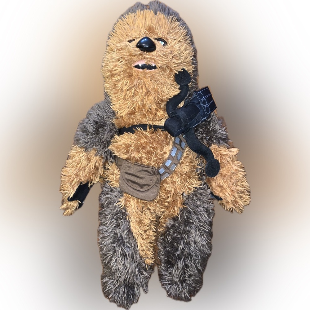 Star Wars Large Chewbacca Build A Bear Fluffy Plush Stuffy W Crossbow Accessory
